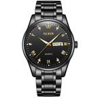 Elegance® 5563 Top Brand Luxury Quartz Watch Set Mens Women Couple Wristwatch Waterproof Stainless Steel Clock Top Gift For Lover
