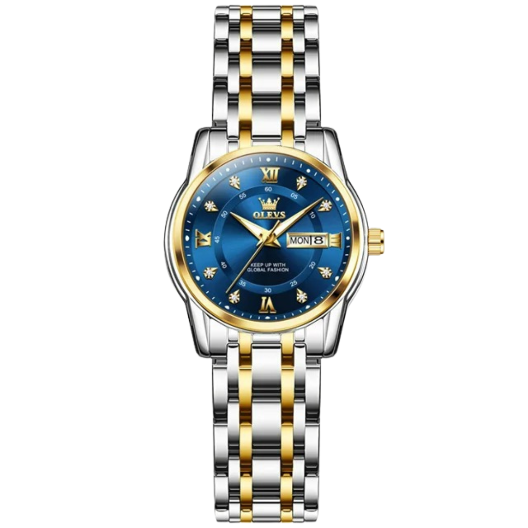 ELEGANCE® 5513 Men Watch Stainless Steel Waterproof Men's Watches Luxury Gold Diamond Lover's Wristwatches