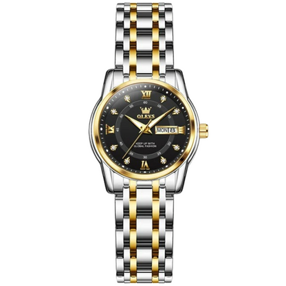 ELEGANCE® 5513 Men Watch Stainless Steel Waterproof Men's Watches Luxury Gold Diamond Lover's Wristwatches