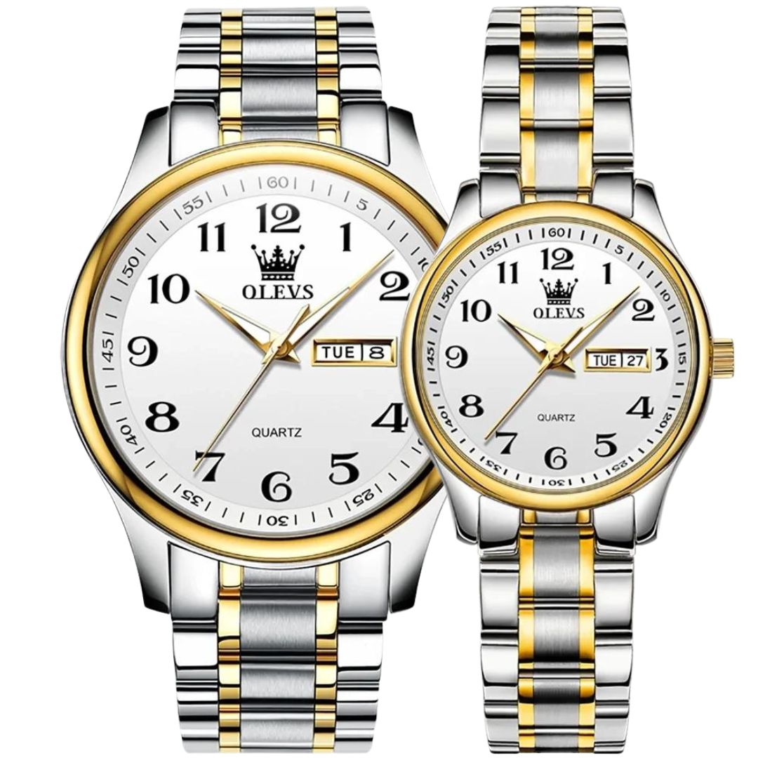 ELEGANCE® 5567 Quartz Watches Original Men Luminous Waterproof Shock Resistant Stainless Steel Ladies Wristwatch Gift