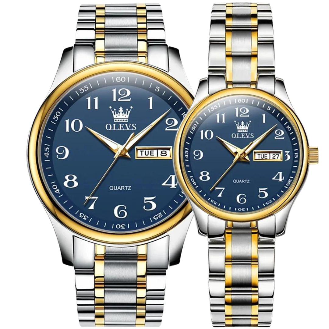 ELEGANCE® 5567 Quartz Watches Original Men Luminous Waterproof Shock Resistant Stainless Steel Ladies Wristwatch Gift