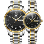 ELEGANCE® 5567 Quartz Watches Original Men Luminous Waterproof Shock Resistant Stainless Steel Ladies Wristwatch Gift