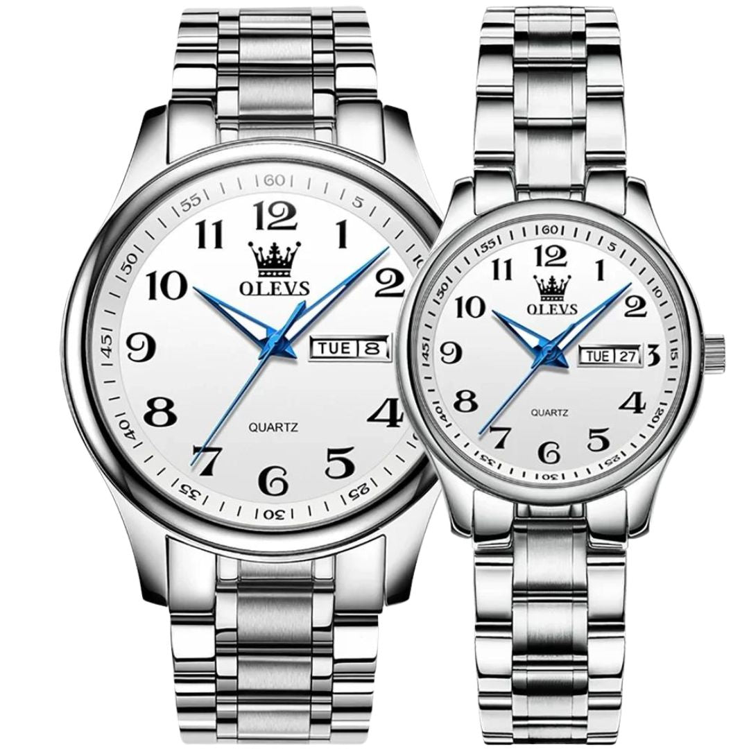 ELEGANCE® 5567 Quartz Watches Original Men Luminous Waterproof Shock Resistant Stainless Steel Ladies Wristwatch Gift