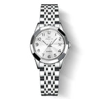 ELEGANCE® 9970 Men Luxury Quartz Watch Number Dial Rhombus Mirror Hand Clock Stainless Steel Original Watches