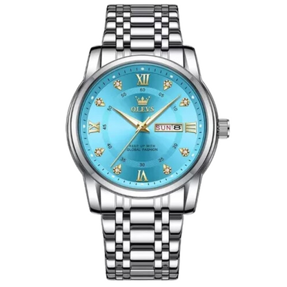 ELEGANCE® 5513 Men Watch Stainless Steel Waterproof Men's Watches Luxury Gold Diamond Lover's Wristwatches