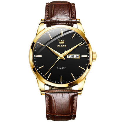 ELEGANCE® 6898 Fashion Waterproof Couple Wristwatches, PU Strap High Quality Exquisite Quartz Watches For Couple Luminous Calendar