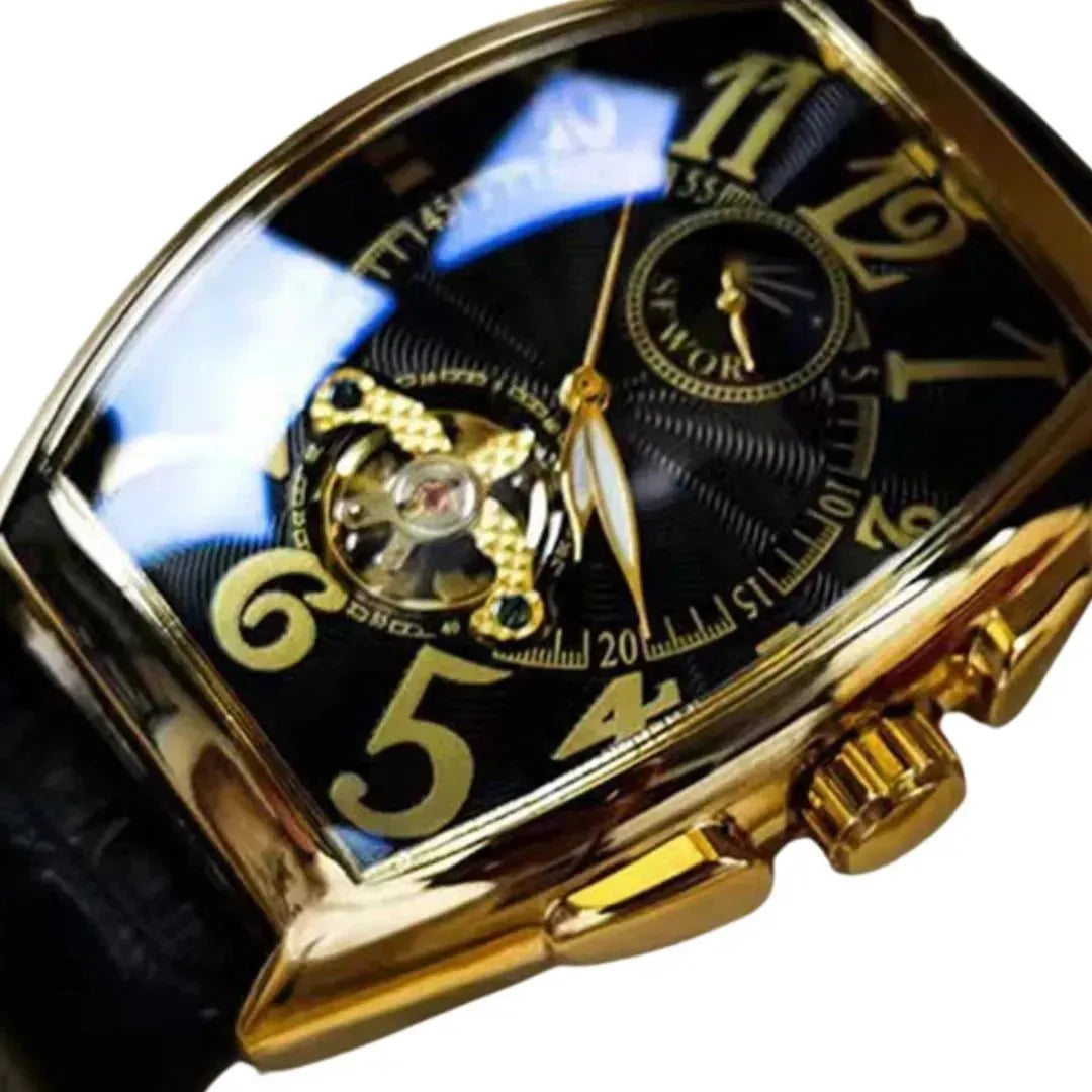 Elegance® Luxe Mechanique S075 Men Automatic Watch Mechanical Luxury Tourbillon Skeleton Luminous