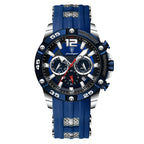 Elegance® 912 Sport Chrono Luxury Man Wristwatch Chronograph Waterproof Luminous Date Watches for Men Casual Quartz Silicone Men Watch