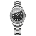 ELEGANCE® 9945 Diamond Dial Quartz Watch for Women Fashion Elegant Ladies Watches Stainless Steel Waterproof Women's Wristwatch