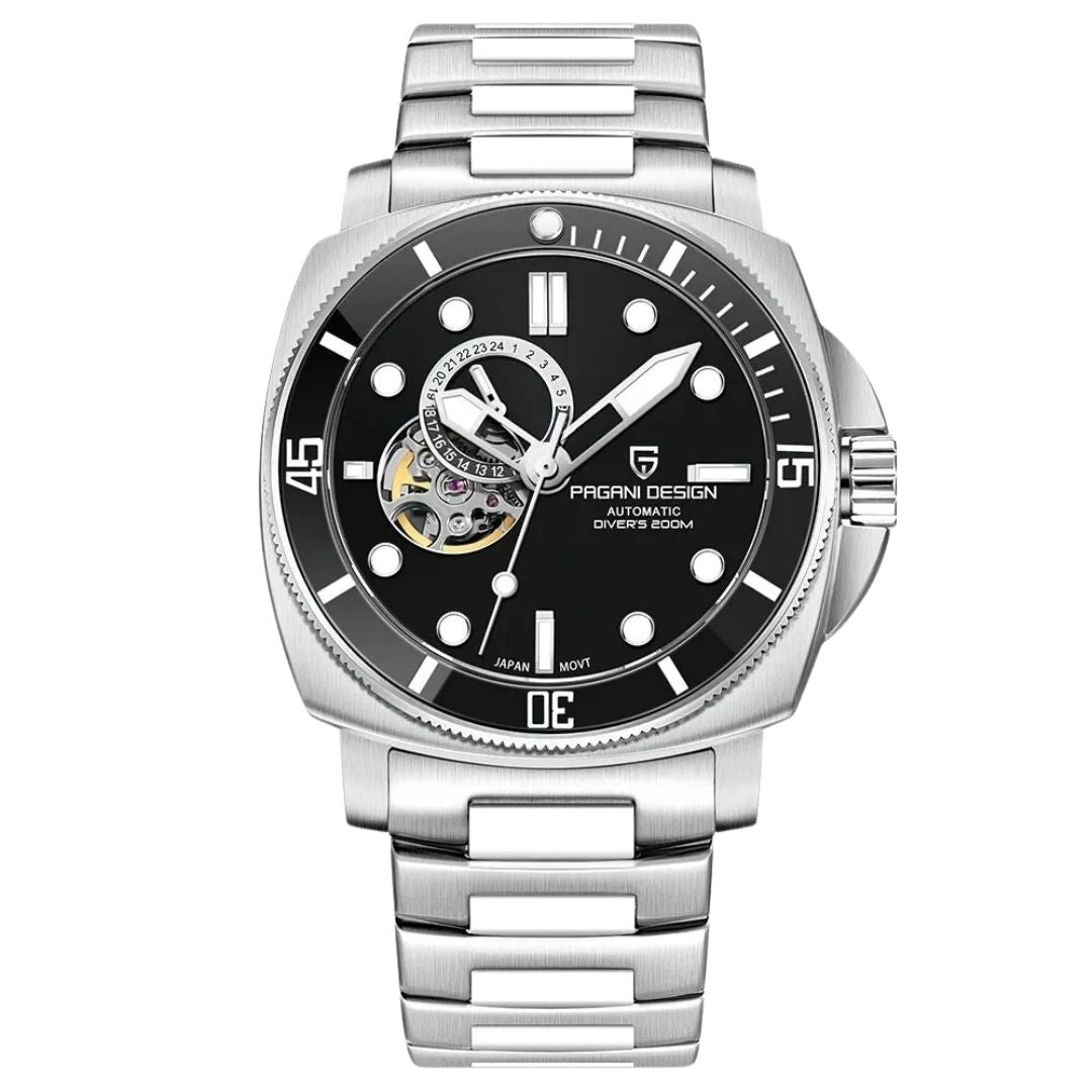 ELEGANCE® P1736 Men Watch Automatic Mechanical Top Brand Sports Fashion Sapphire 200M Waterproof Wristwatch