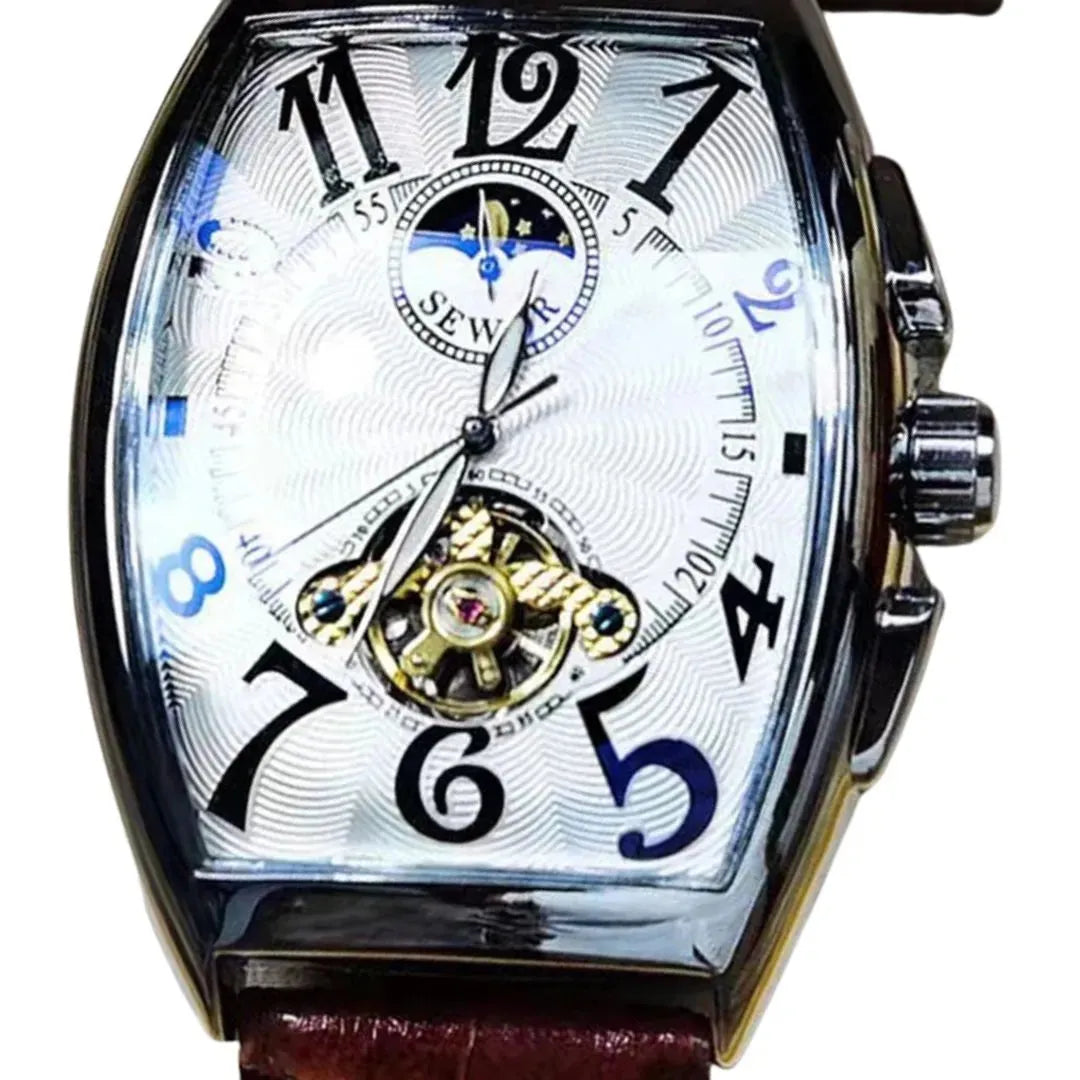 Elegance® Luxe Mechanique S075 Men Automatic Watch Mechanical Luxury Tourbillon Skeleton Luminous