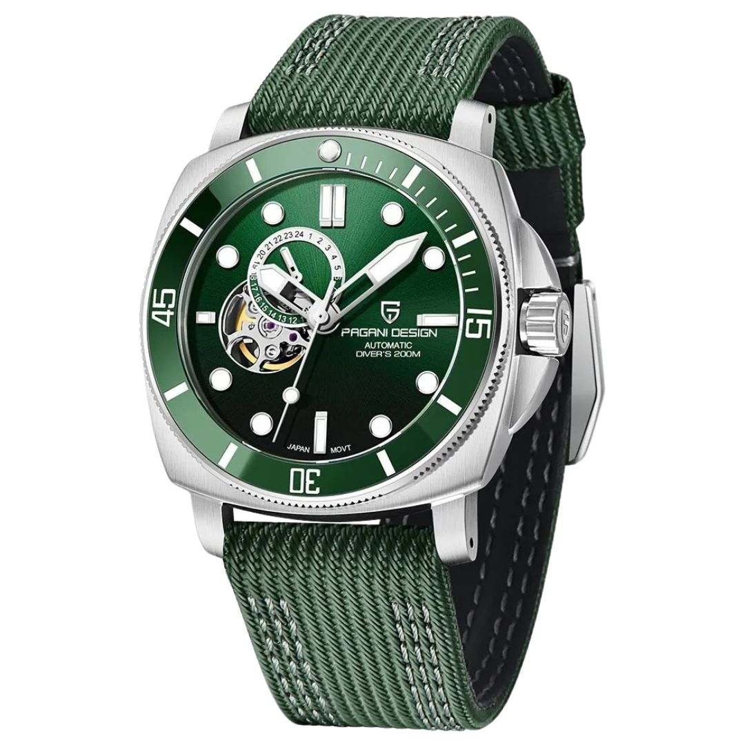 ELEGANCE® P1736 Men Watch Automatic Mechanical Top Brand Sports Fashion Sapphire 200M Waterproof Wristwatch
