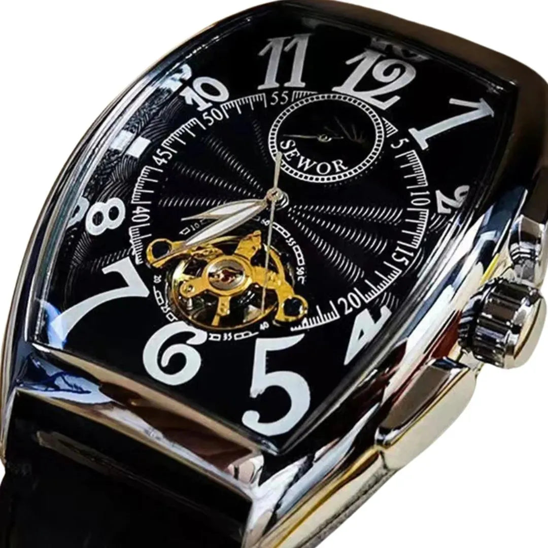 Elegance® Luxe Mechanique S075 Men Automatic Watch Mechanical Luxury Tourbillon Skeleton Luminous