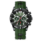 Elegance® 912 Sport Chrono Luxury Man Wristwatch Chronograph Waterproof Luminous Date Watches for Men Casual Quartz Silicone Men Watch