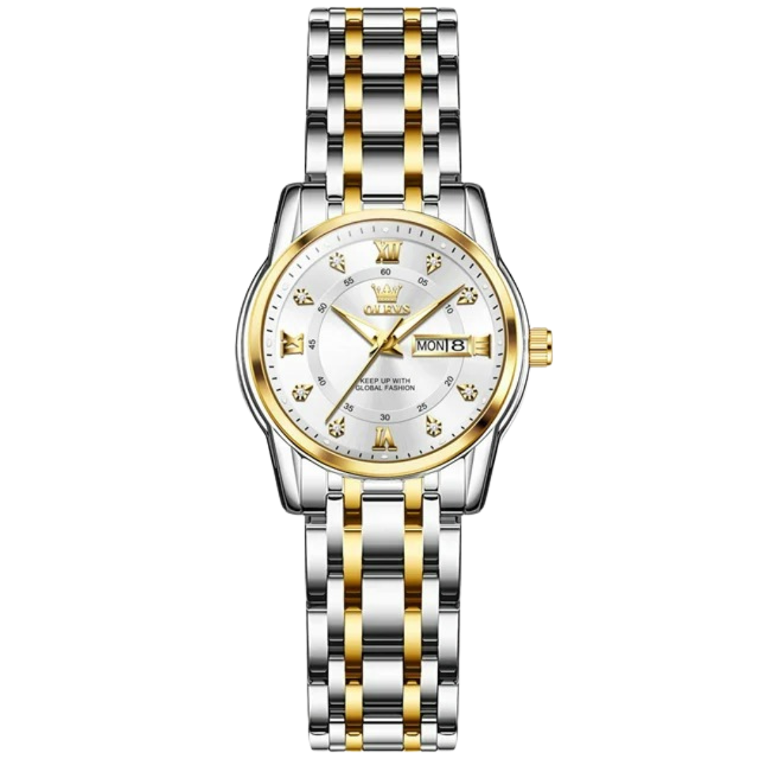 ELEGANCE® 5513 Men Watch Stainless Steel Waterproof Men's Watches Luxury Gold Diamond Lover's Wristwatches