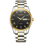 Elegance® 5563 Top Brand Luxury Quartz Watch Set Mens Women Couple Wristwatch Waterproof Stainless Steel Clock Top Gift For Lover