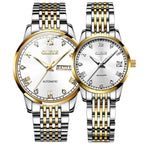 ELEGANCE® 6602 Men Automatic Mechanical Watch Luminous Stainless Steel Waterproof Top Brand Luxury Wristwatch Gift For Women Man