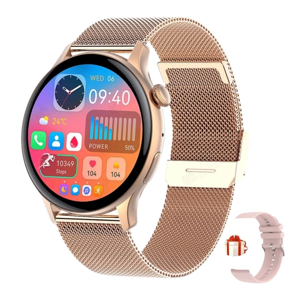 ELEGANCE LuxeFit Women Smartwatch 466*466 AMOLED 1.43" HD Screen Always Display Time Bluetooth Call IP67 Waterproof Sports Smart Watch