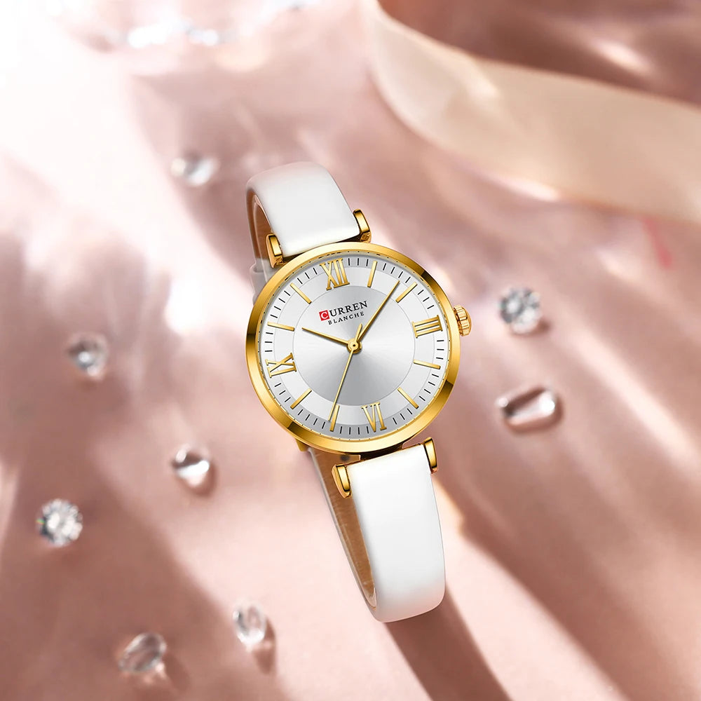 Elegance Chic Classic Women's Watch Quartz Leather Wrsitwatches Fashionable Classic Clock Montre femme