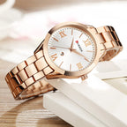 Elegance 9007 Prestige Timepiece Gold Watch Women Watches Ladies Creative Steel Women's Bracelet Watches Female Clock Relogio Feminino Montre Femme