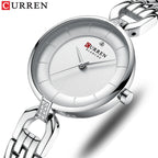Elegance Prestige 9052 Women Watch - Luxury Brand Simple Casual Quartz Watches Women Silver Dress Wristwatch Female Clock Ladies Watch with Stainless Steel