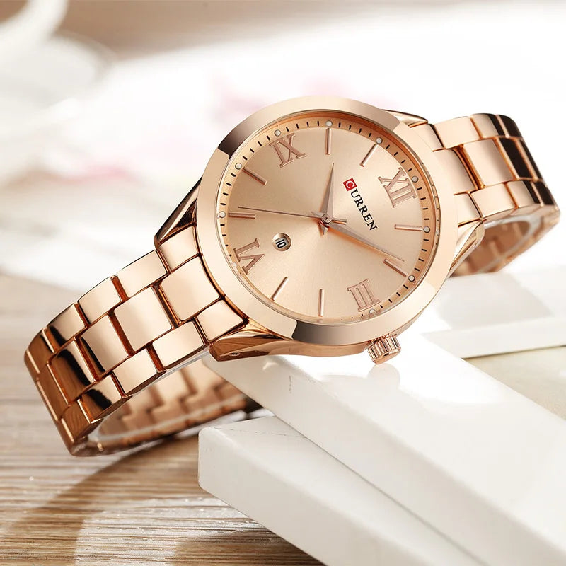 Elegance 9007 Prestige Timepiece Gold Watch Women Watches Ladies Creative Steel Women's Bracelet Watches Female Clock Relogio Feminino Montre Femme