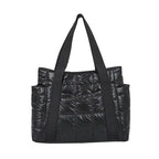 Elegance Essential Luxe Bag - Space Padded Women Shoulder Bags For Winter 2021 Large Capacity Black Handbags Designer Nylon Cotton Warm Tote Solid
