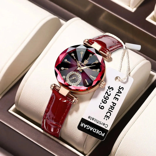 ELEGANCE® Luxury Woman Wristwatch Elegant Waterproof Stainless Steel Watch for Ladies Dress Diamond Quartz Women's Watches Reloj POEDAGAR