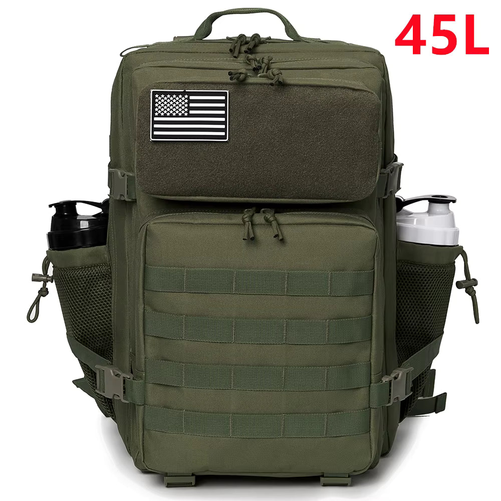AdventurePro Tactical Backpack - 30/45L Man Tactical Backpacks HkingTraveling Bags Survival Outdoor 3P Assault Pack EDC Molle Pack For Trekking Hunting Bag