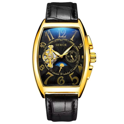 Elegance® Luxe Mechanique S075 Men Automatic Watch Mechanical Luxury Tourbillon Skeleton Luminous