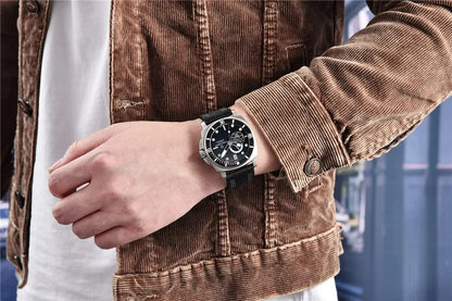 ELEGANCE® P1736 Men Watch Automatic Mechanical Top Brand Sports Fashion Sapphire 200M Waterproof Wristwatch