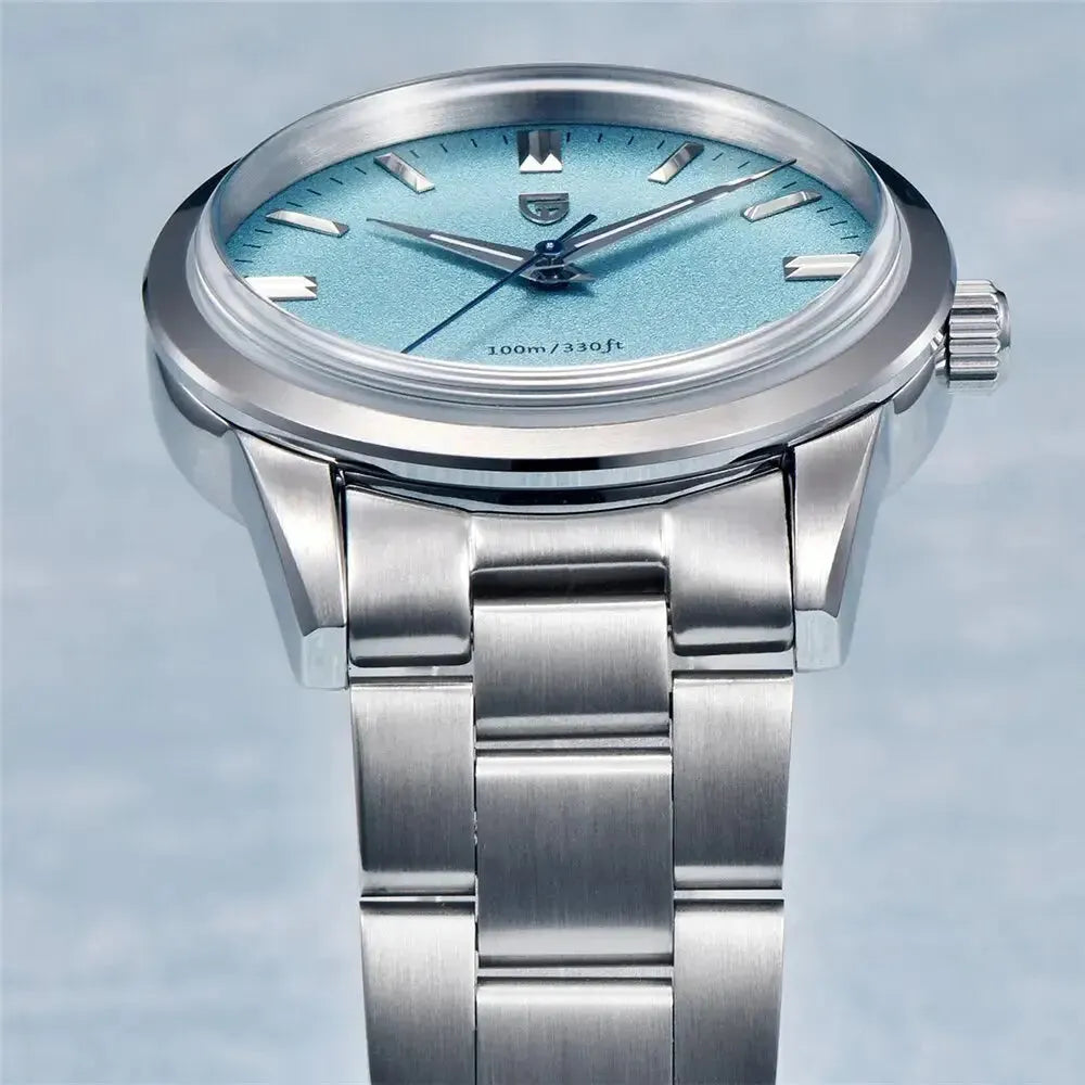 ELEGANCE® New 38mm Men's Quartz Watches Stainless Steel AR Coating Sapphire VH31 Business Sports PAGANI DESIGN