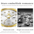 OLEVS 5526 Quartz Mens Women Couple Watches Top Brand Luxury Original Fashion Design Stainless Steel Waterproof Wristwatch Gifts ELEGANCE®