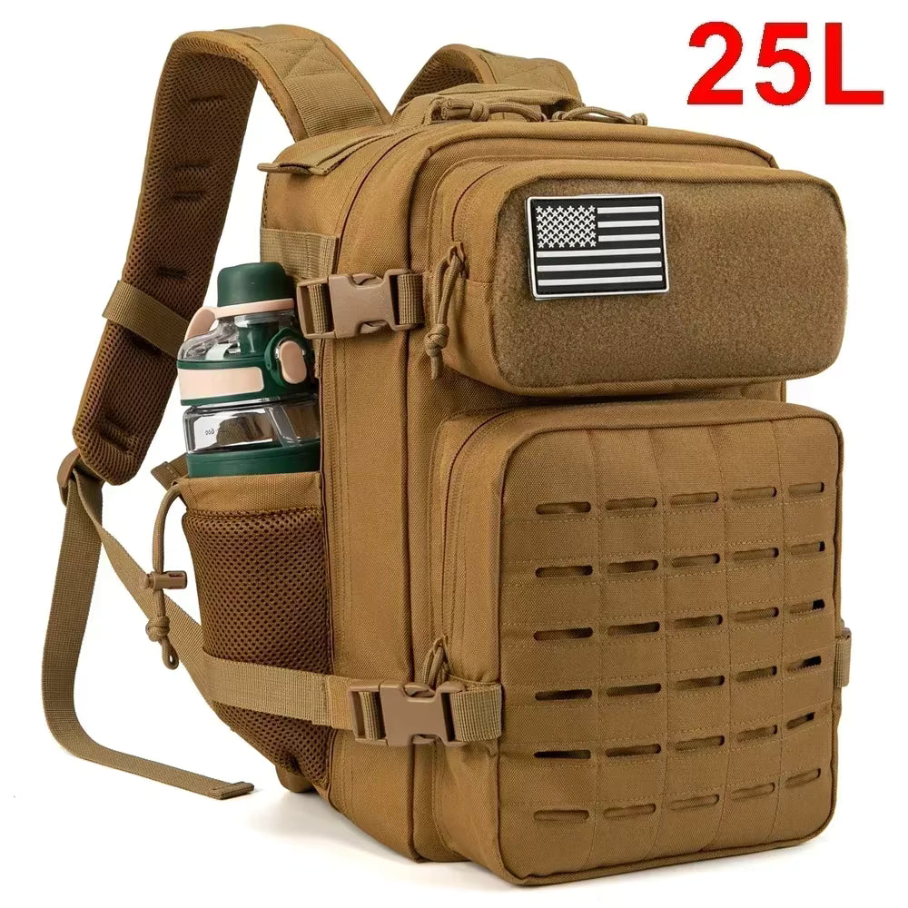 AdventurePro Tactical Backpack - 30/45L Man Tactical Backpacks HkingTraveling Bags Survival Outdoor 3P Assault Pack EDC Molle Pack For Trekking Hunting Bag