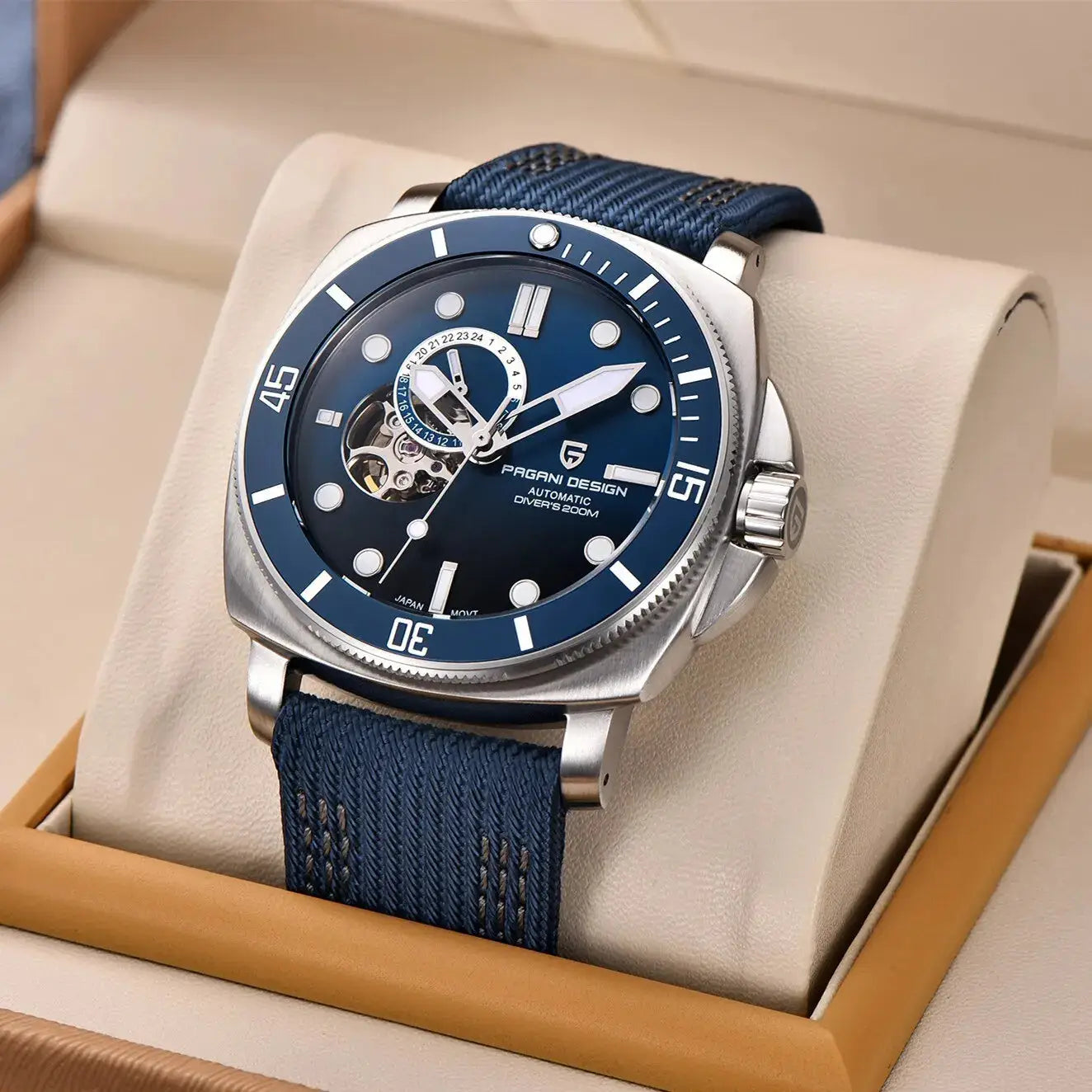 ELEGANCE® PAGANI DESIGN Brand Sports Men Mechanical Watch Fashion Sapphire 200M Waterproof Automatic Timecode