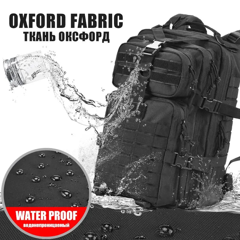 AdventurePro Tactical Backpack - 30/45L Man Tactical Backpacks HkingTraveling Bags Survival Outdoor 3P Assault Pack EDC Molle Pack For Trekking Hunting Bag