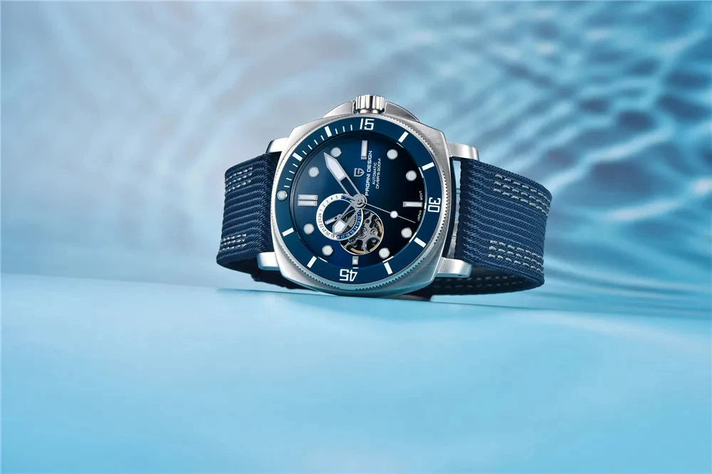 ELEGANCE® P1736 Men Watch Automatic Mechanical Top Brand Sports Fashion Sapphire 200M Waterproof Wristwatch