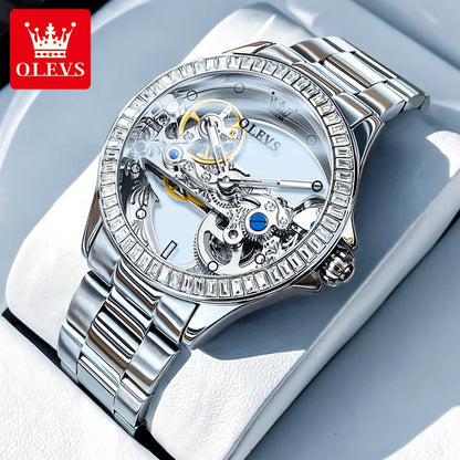 Elegance® 6699 Fully Hollow Out Mechanical Watch for Women Luxury Fashion Diamond Lap Ladies Wristwatch Elegant Automatic Women's Watches