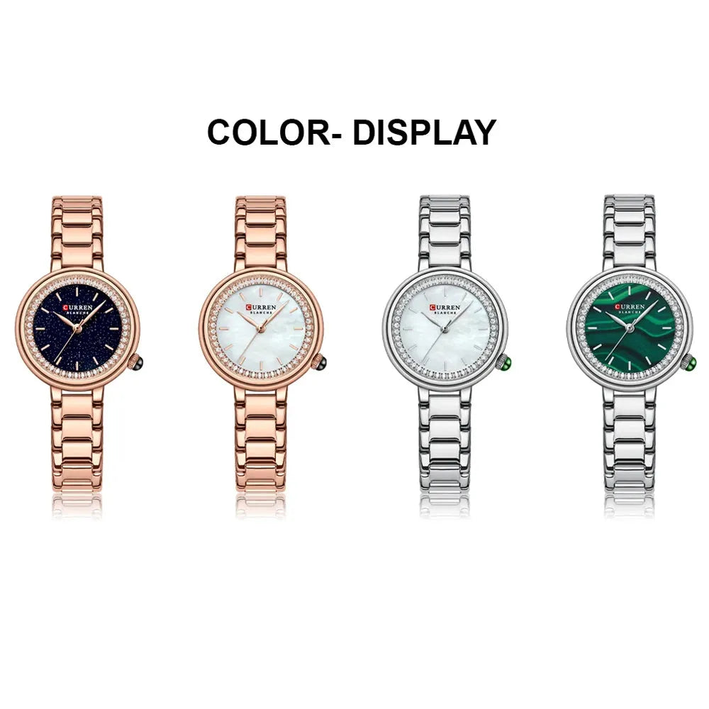 Elegance Luxe Essence 9089 Luxury Quartz Wristwatch for Ladies Top Brand Thin Stainless Steel Band Watches Female