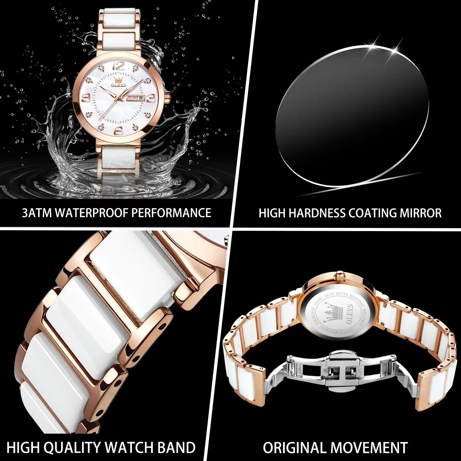 ELEGANCE® Luxe Aura Women's Wristwatch Luxury Brand Watch for Women Elegant Bracelet Waterproof Fashion Quartz Ladies Watches