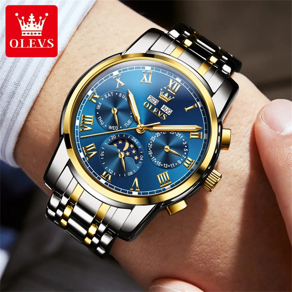 ELEGANCE® 6692 Luxury Masterpiece Automatic Mechanical Watch for Men 24 Hour Moon Phase Waterproof Calendar Business Men's Wristwatch