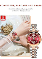 ELEGANCE® Luxury Watch For Woman High Quality Diamond Ladies Quartz Watch Waterproof Date Stainless Steel Women Watches box POEDAGAR