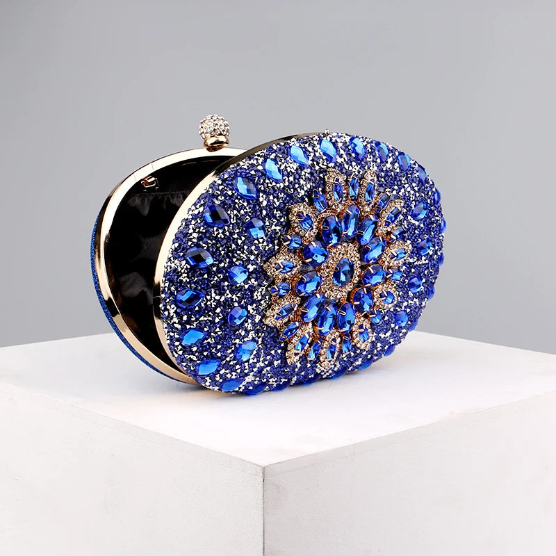 Elegance Luxe Crystal Clutch Women Luxury Bag Evening Bag Wedding Crystal Ladies Cell Phone Pocket Purse Female Wallet for Party Quality Gift