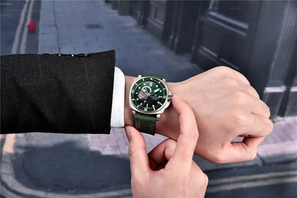 ELEGANCE® P1736 Men Watch Automatic Mechanical Top Brand Sports Fashion Sapphire 200M Waterproof Wristwatch