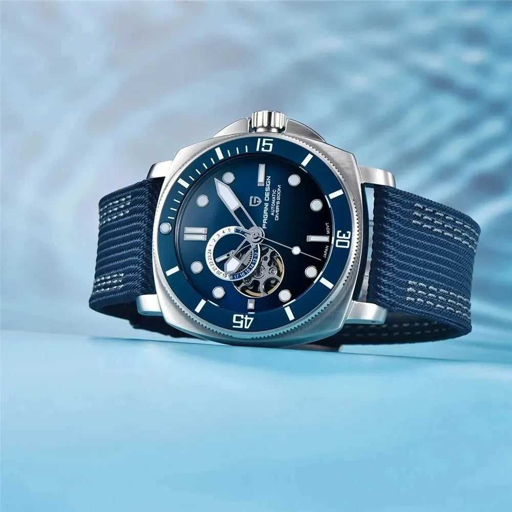 ELEGANCE® P1736 Men Watch Automatic Mechanical Top Brand Sports Fashion Sapphire 200M Waterproof Wristwatch