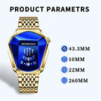 Elegance® Elite Voyager PE30 Men Watch Fashion Luxury Unique Military Stainless Steel Business Sports Golden New Style Concept
