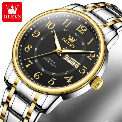 OLEVS 2891 Quartz Mens Women Couple Watches Top Brand Luxury Original Fashion Design Stainless Steel Waterproof Wristwatch Gifts ELEGANCE®