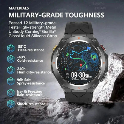 Elegance® TrailBlazer Smart Watch GPS 1.45" Ultra HD Display Built-in GPS & Compass Make/Receive Phone Calls 650mAh Battery Smart Bracelet