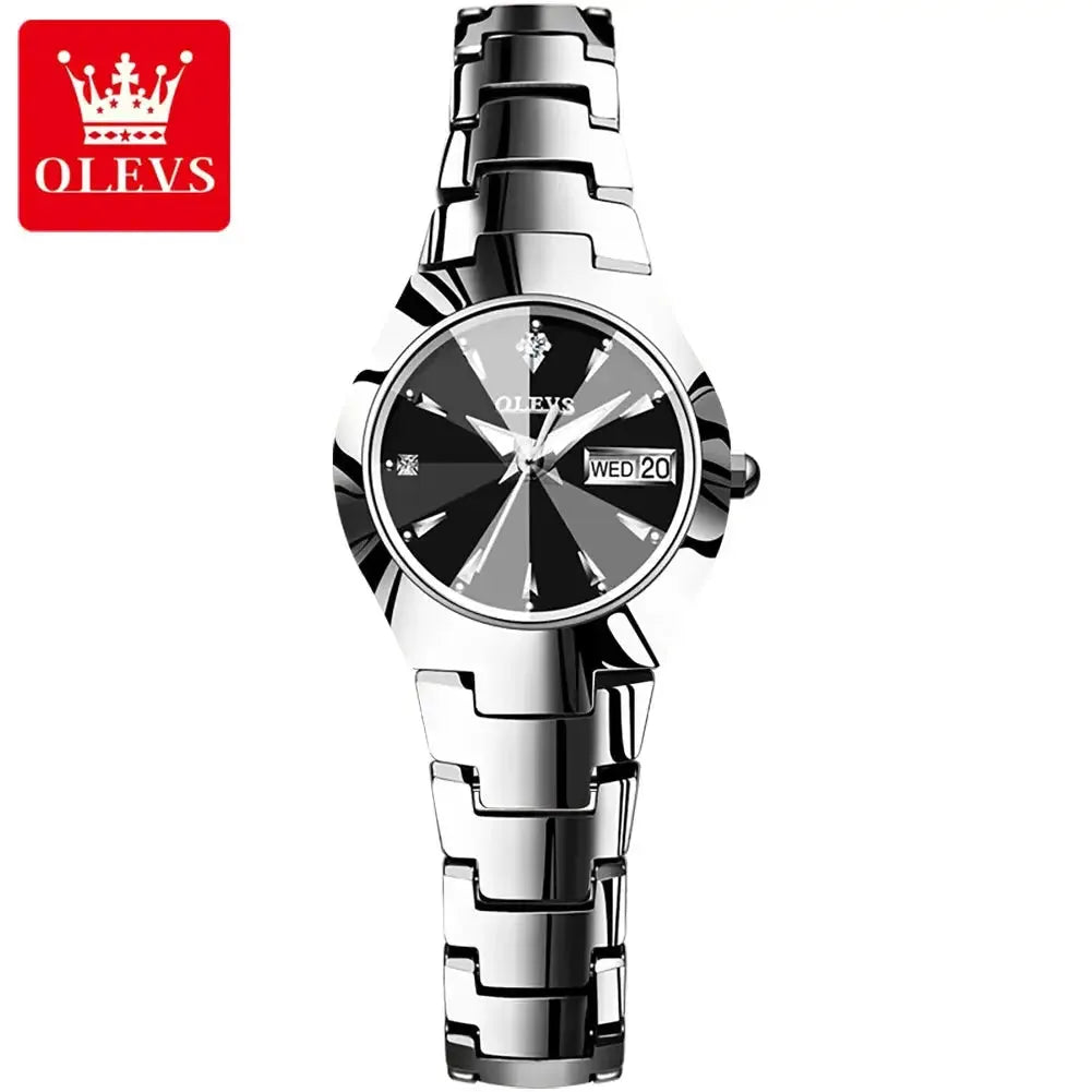 OLEVS 8697 Quartz Mens Women Watches Luxury Original Fashion Design Tungsten Steel Waterproof Calendar TopBrand Wristwatch Gifts ELEGANCE®