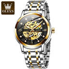 Elegance® 9901 Skeleton Watch Men Waterproof Luminous Casual Automatic Mechanical Watche Sports Men Black Steel Wristwatch Reloj Hombre